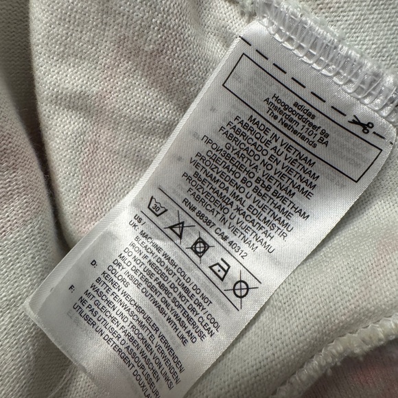 Adidas SET pastel marble hoodie and joggers in pink, mint & cream. - Picture 11 of 11